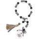 thumbnail image 1 of Guirnalda de cuentas de madera de granja con borlas, decoraciones rústicas de bandeja escalonada, negro, blanco, cuadros de búfalo y madera gris Be,11 Feliz Sencillez, 1 of 5