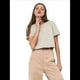 thumbnail image 2 of Camisetas de Corta Extragrandes para Mujer, Cuello Redondo, Holgadas, para Hacer Ejercicio, Informales, de Verano, de Algodón, Gris , S, 2 of 8