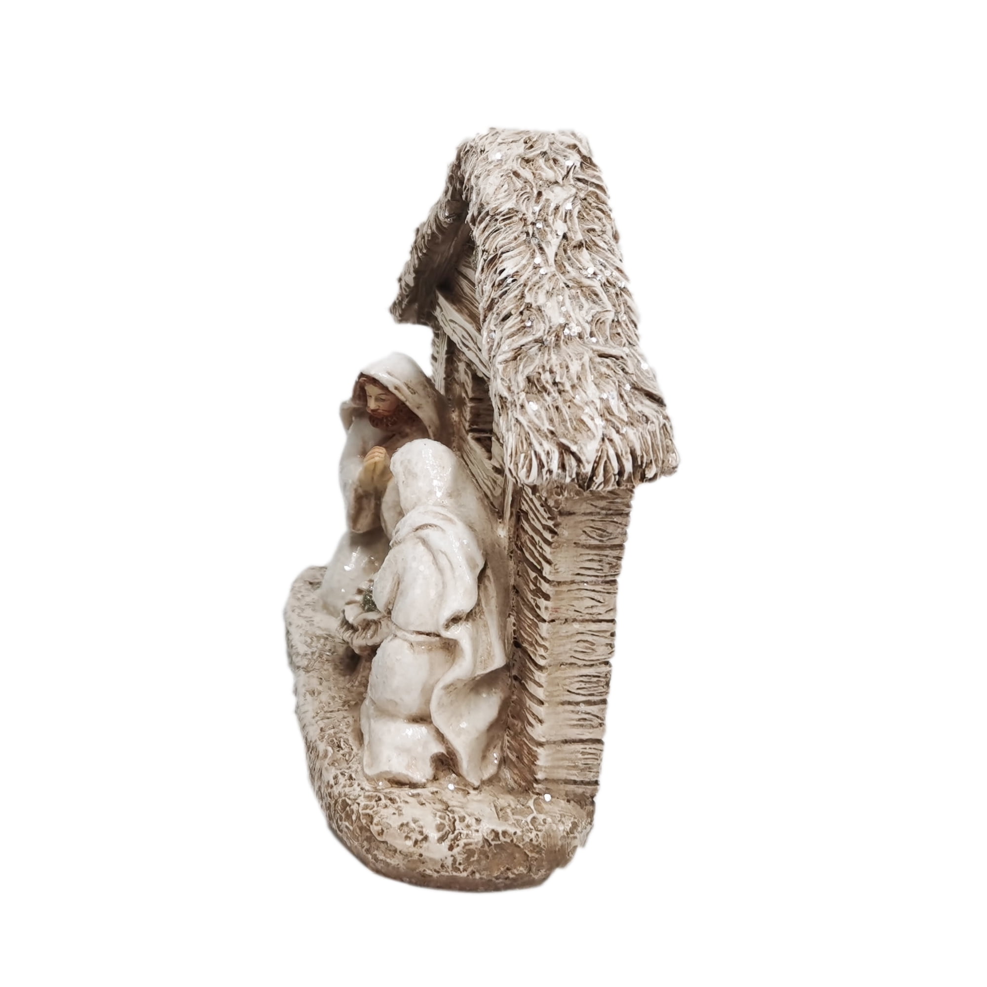 Holiday Time 5.11" resin Nativity scene with Joseph, Mary and baby Jesus, Nativity Scene