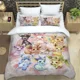 thumbnail image 3 of Funda de edredón con estampado de Pokémon de anime japonés y fundas de almohada, juego de cama con impresión digital 3D de microfibra, tamaño doble, tamaño Queen y King, 3 of 5