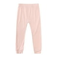 thumbnail image 4 of Boys' Solid Color Pajama Set, Kids 2-Piece Long Sleeve Top and Pants Loungewear, Soft Comfortable Home Wear Sleepwear for Toddlers and Children, Casual Indoor Outfit Pink, 4 of 6