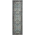 thumbnail image 2 of Nourison Global Vintage Persian Teal/Multicolor 2' x 6' Area Rug, (2x6), 2 of 7