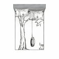 thumbnail image 2 of Tree Bedding Set with Sheet & Covers, Tree with a Tire Swing Illustration Happy Place Summer Childhood Holidays Garden, Printed Bedroom Decor 2 Shams, 4 Sizes, Black White, by Ambesonne, 2 of 3