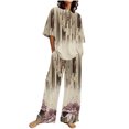 thumbnail image 2 of Tenues Deux Pièces Économies d'Été Liquidation 2022! Mode Décontractée Printemps Été Manches Courtes Col Rond Blouses & Chemises Ensembles, 2 of 5