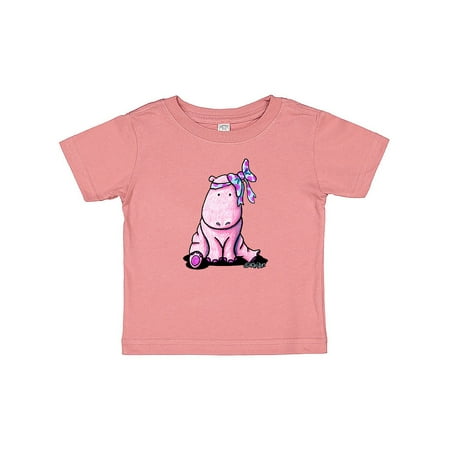 

Inktastic Pink Hippo Gift Baby Boy or Baby Girl T-Shirt
