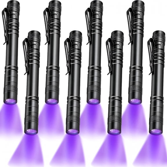 HIBIBUD UV Black Light Flashlight Small Blacklight Flashlights Pen Lights for Leak,Pet Urine,Hotel Inspection,Dry Stain and Dye Detector,5.2"es Long