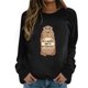 thumbnail image 2 of Gibobby Sudadera sin capucha y ocio Linda sudadera de marmota – Sudadera feliz del día de la marmota Sudadera cómoda para mujer para los amantes de la marmota (tipo 4)(Negro, XL), 2 of 4