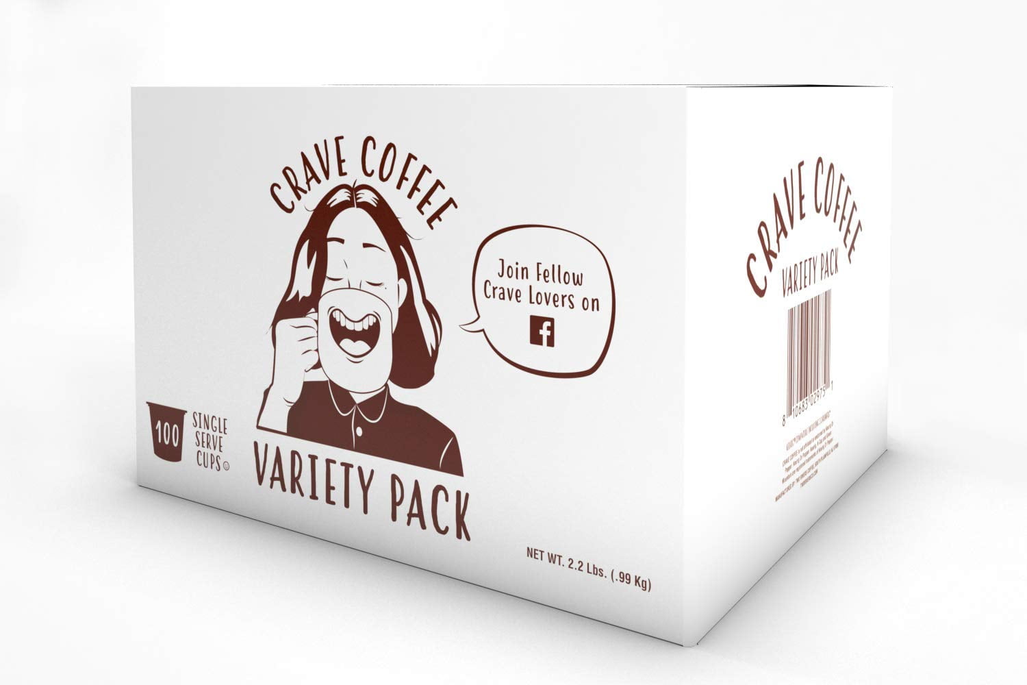 crave coffee flavored coffee variety pack, compatible with 2.0 k-cup brewers, 100 count