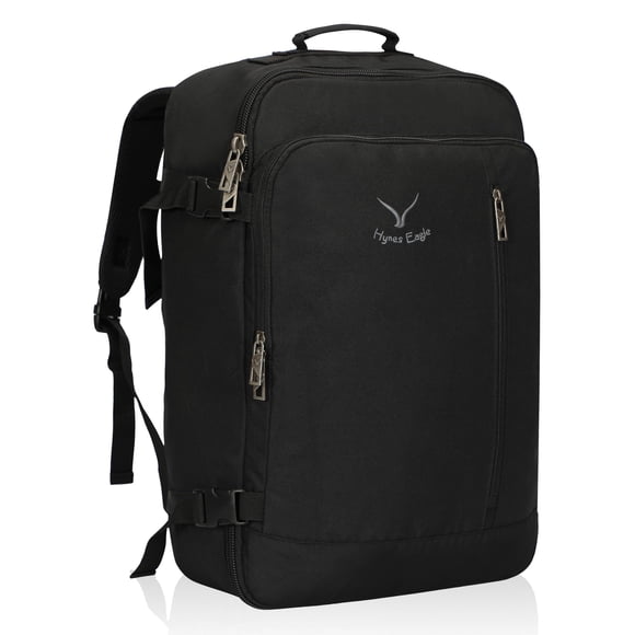 Mochila de viaje Hynes Eagle 38 L Carry on para mujeres y hombres, color negro