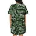 thumbnail image 3 of Lsque Green Snakeskin Women's Short-Sleeved Pajama Set - 2 Piece Soft and Lightweight Sleepwear Set-Medium, 3 of 9