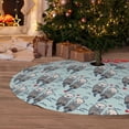 thumbnail image 5 of KLL 30" Christmas Tree Skirt Sea Otter Xmas Tree Skirts Mat for New Year Xmas Holiday Party Indoor Outdoor Home Decoration, 5 of 5