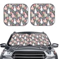 thumbnail image 2 of Fotbe Llamas Juego de 2 Piezas de Parasoles para Parabrisas | Bloqueador Solar para Auto | Accesorios Plegables para Protección Solar Interior-Medium, 2 of 6