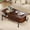 Walnut, variant on Coffee Table, 39.4" Mid Century Modern Coffee Tables for Living Room, Coffee Table with Storage Open Shelf, Fluted Table with Sliding Cabinet Door, 2-Tier Rustic Wood Desktop, Walnut