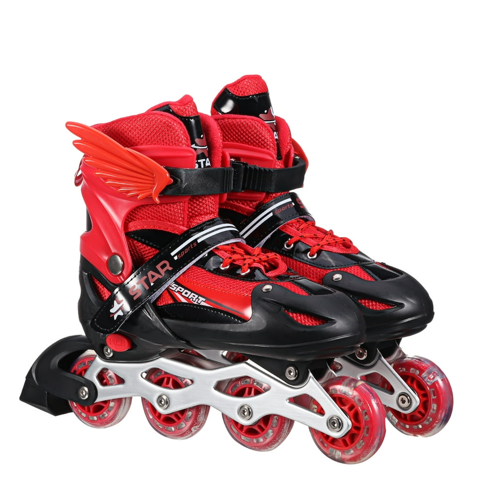 kids Adjustable Inline Skates with Light up Wheels, Outdoor & Indoor