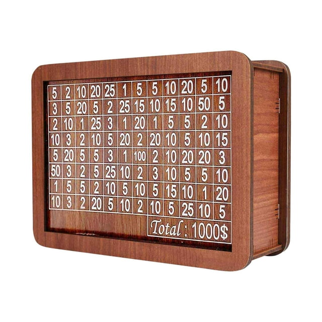 veasfak Money Box with Counter Creative Retro Money Saver for Friend Gift Boys Girls 1000 USD