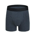 thumbnail image 5 of SDNall Pouch Boxer Briefs for Men 1 Pack Comfort and Fit Total Support Pouch Boxer Briefs Comfortable Breathable Close-Fitting Underwear Cotton Boxers (S-2XL,Gray), 5 of 9