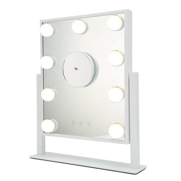 Miroir lumineux maquillage - Blanc - 14 LED - Rectangle