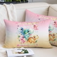thumbnail image 2 of Cartoon Dinosaur Throw Pillow Covers, Just A Girl Who Loves Dinosaurs Cute Animals Soft Breathable Pillow Cases with Invisible Zipper, Standard Pillowcases for Couch Bed Sofa Chair 20x26 Inches, 2 of 9