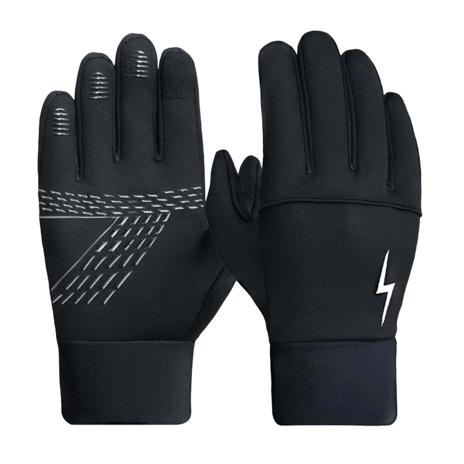 QHFBli Outdoor Kids Touch Screen Gloves Non-Slip Palm Warm Winter Sports Gloves for Running Cycling Walking