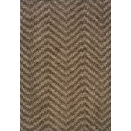 Sphinx Milano Area Rugs - 2923A Contemporary Brown Lines Stripes Zig Zag Contemporary Rug