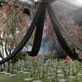 thumbnail image 2 of AK TRADING CO. 120" Wide (10Ft Wide) Voile Ceiling Drapes Sheer Curtain Panels with 4" Pocket for Wedding Venues, Banquet Halls, Corporate Events & Photobooth - Black, 10 ft x 40 ft, 2 of 6
