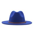 thumbnail image 4 of Ongmies Belt Womens Fedora Panama Wool Belt Cl Ic Hat Buckle Hat Floppy Wide Baseball Caps Accessory Blue Baseball Caps, 4 of 6