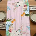 thumbnail image 5 of Table Runners 90 Inches Long Dress Scarves, Easter Bunny Farmhouse Coffee/Dining/Kitchen Table Runner for Living Room, Spring Watercolor Eggs Flower Wood Grain Pink 13x90 Inch, 5 of 9