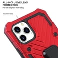 thumbnail image 4 of Apple iPhone 12 Pro Max /6.7" Phone Case with Impact Resistant Metal Ring Kickstand Magnetic Support Armor Hybrid Heavy Duty Rugged Hard TPU Shockproof Ring Cases Red Cover for iPhone 12 PRO MAX, 4 of 8