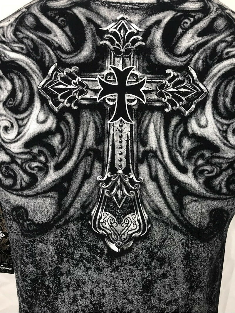 XTREME COUTURE by AFFLICTION Men T-Shirt HADES Skulls Biker