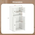 thumbnail image 3 of Gymax 2PCS 44'' Tall Bookshelf w/Doors & Adjustable Shelf for Study Living Room, 3 of 9