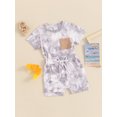 thumbnail image 4 of Musuos Baby Boys Leisure Shorts Set, 0-3 Years Tie-dye Print Short Sleeve Fashion T-shirt with Elastic Waist Shorts Summer Outfit, 4 of 10