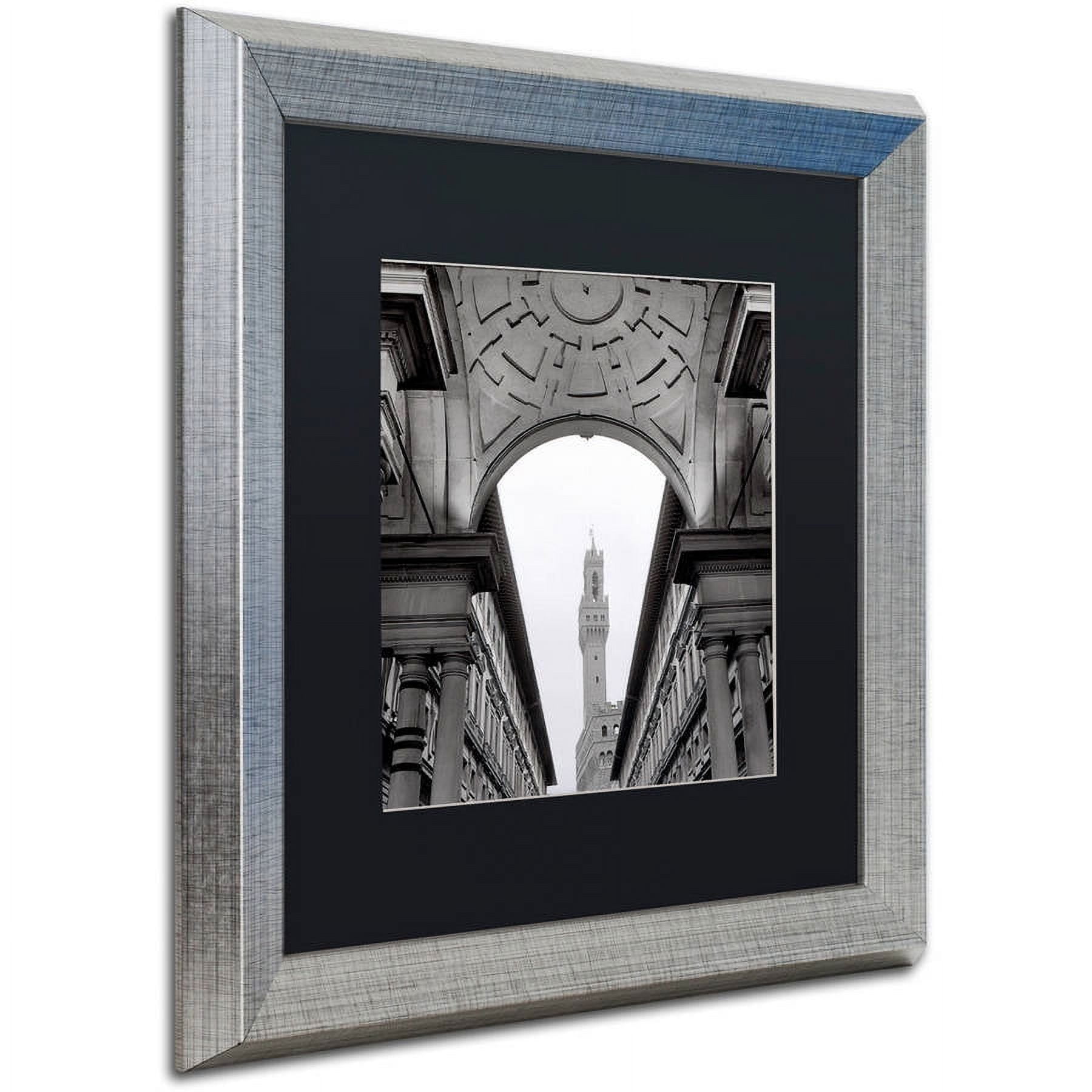 Trademark Fine Art "Firenze II" Canvas Art by Alan Blaustein, Black Matte, Silver Frame