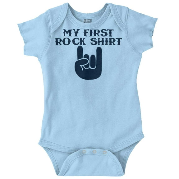 My First Rock Outfit Romper Boys or Girls Infant Baby Brisco Brands 12M