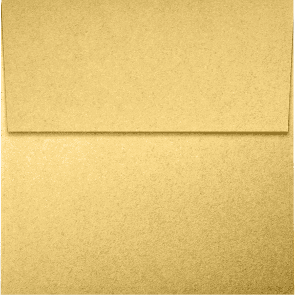 LUXPaper 4 x 4 Square Envelopes, 80 lb. Gold Metallic, 500 Pack