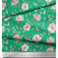 thumbnail image 3 of Soimoi Green Heavy Canvas Fabric Flower & Leaves Watercolor Print Fabric by the Yard 58 Inch Wide, 3 of 3