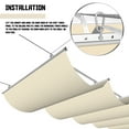 thumbnail image 2 of TANG Sunshades Depot Waterproof Pergola Shade Cover Retractable Replacement Awning Canopy Wave Shade Beige 3'x13', 2 of 5
