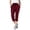 Wine, variant on Stretchy Capri Pants Women 2026 Cargo Pants Daily Casual High Waisted Straight Tapered Capris Utility Bottoms Womens Fashion