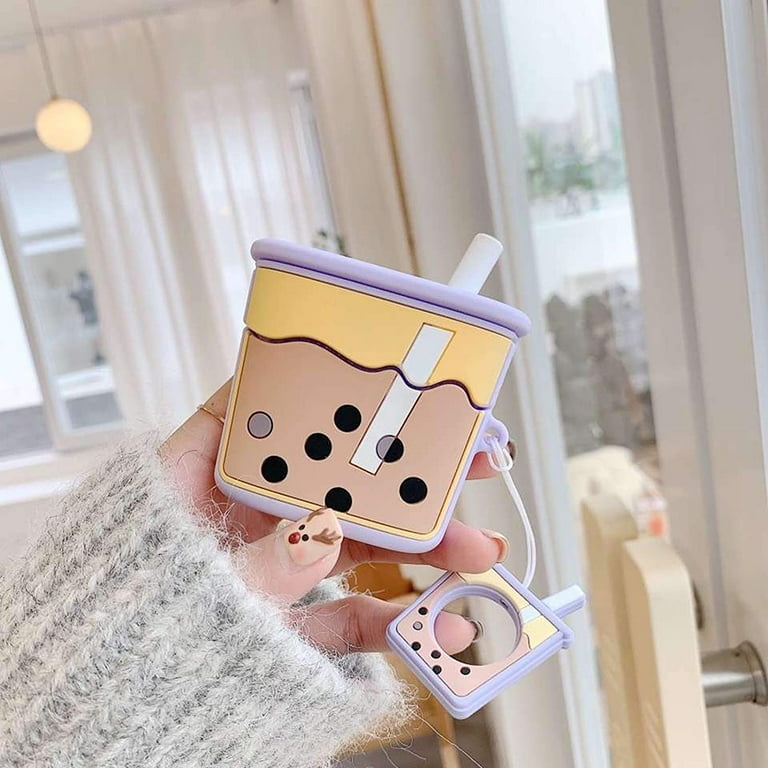 Super Cute Bubble Tea Airpods Pro Case, 3D Cartoon Soft Silicone
