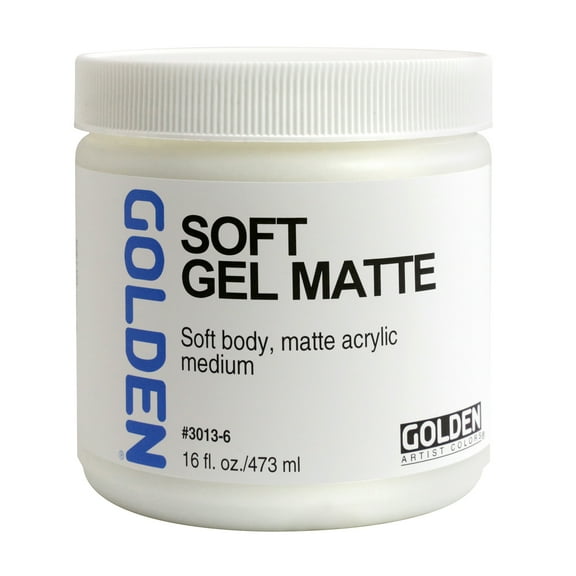 Golden Soft Acrylic Gel Medium - Matte, 16 oz jar