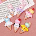 thumbnail image 2 of 10 piezas de horquillas para el pelo de resina con dibujos de animales, estilo pastel de helado, para manualidades de álbumes de recortes, accesorios de adorno en miniatura, 2 of 5