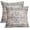 Boho-grey, variant on Brown Navy Blue Ethnic Boho Pillow Covers 20X20 Inch Bohemian Carpet Vintage Pillow Cases Gold Black Tan Floral Throw Pillow Set of 2 Home Decor for Room Bedroom Outdoor Porch Patio Cushion