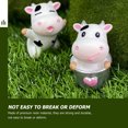 thumbnail image 2 of Adornos 8 piezas Mini vacas para jardín, pequeñas figuras, coches de animales, juguetes, estatuas de resina, 2 of 6