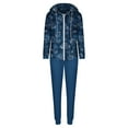 thumbnail image 5 of successthop 2 Pieces Plus Size Lounge Sets for Women Long Sleeve Crewneck Cardigan and Sweatpant Floral Sportwear, 5 of 5