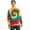 Rainbow, variant on Port & Company Tie Dye Long Sleeve Tee-L (Turquoise)