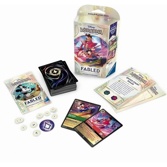 Ravensburger Disney Lorcana TCG: Fabled Single-Player Deck – Emerald & Ruby | Engaging Gameplay | Over 200 Original Disney Artworks | Ideal for Ages 8 