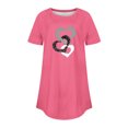 thumbnail image 4 of FAIWAD Tuniques à Manches Courtes pour Femmes, Col Rond, Blouses Amples, T-shirts Graphiques avec Cœur Mignon, 4 of 4