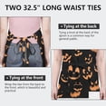 thumbnail image 6 of Black Halloween Pumpkin Faces Apron-Garden Aprons for Women with Pockets-Cotton Linen Waterproof Kitchen Cooking Gardening Aprons Adjustable for Kitchen,Cooking,BBQ and Salon 32"x27", 6 of 7