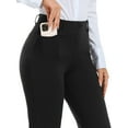 thumbnail image 5 of Stelle Women's Bootcut Dress Pants Business Casual Office Slacks with Pockets,High Waisted Workout Bootleg Pants Button Closure Tummy Control Office Work Yoga Lounge Pants,XS-XXL Black, 5 of 8