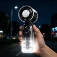 thumbnail image 6 of Leeye Handheld Turbo Fan with Ice Cooling Plate LED Display Rechargeable 100 Speeds Portable Personal Cooler with Flashlight for Travel Camping, White, One Size, 6 of 8