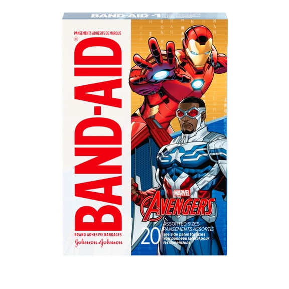 Band-Aid Brand Bandages for Kids, Marvel Avengers, Assorted, 20 Count